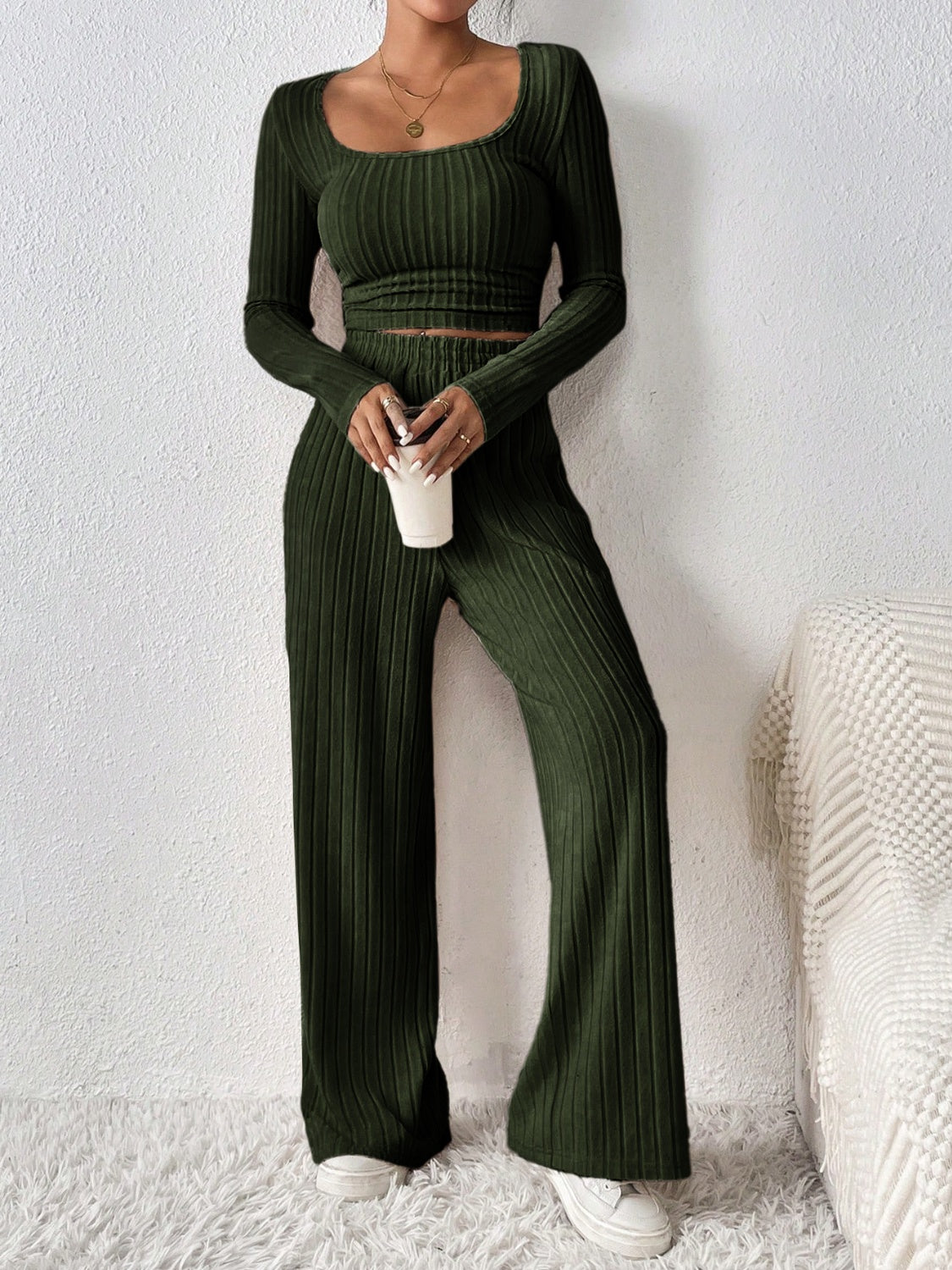 Long Sleeve Top and Pants Set