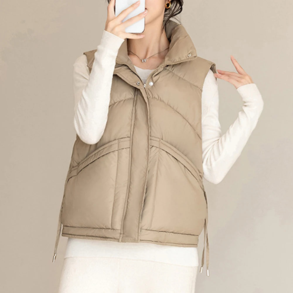 Collar Casual Cotton Vest