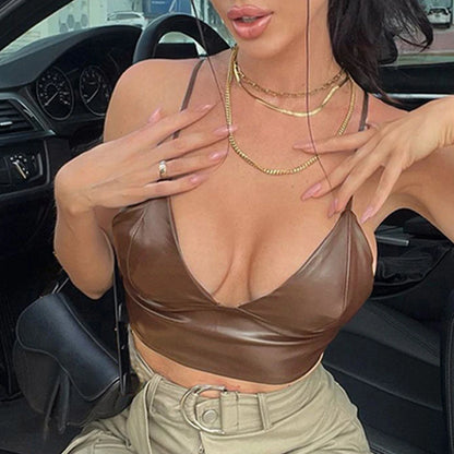 V Neck Crop Top