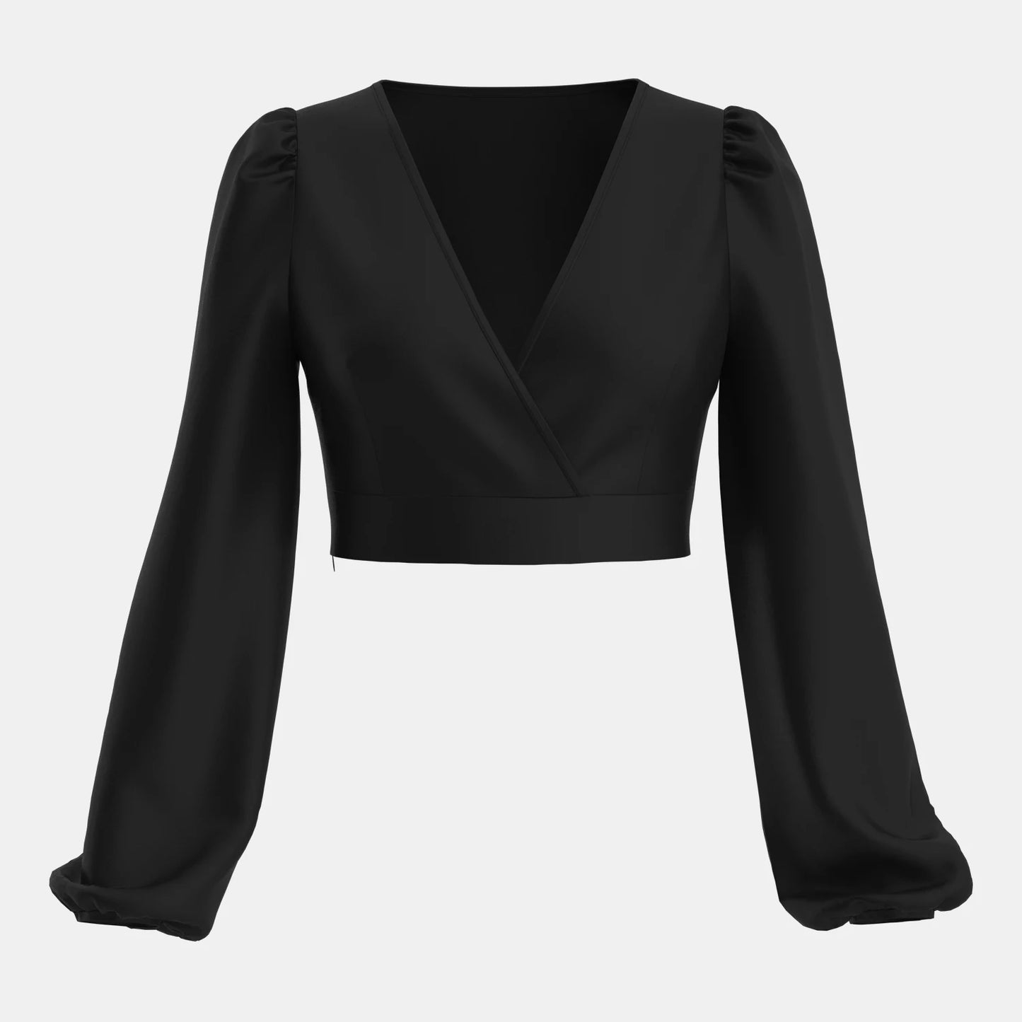 V-Neck Cropped Blouses