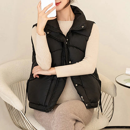 Collar Casual Cotton Vest