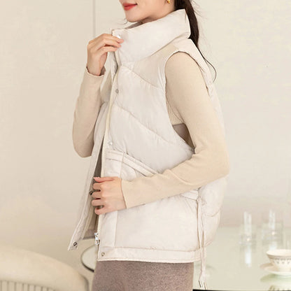 Collar Casual Cotton Vest