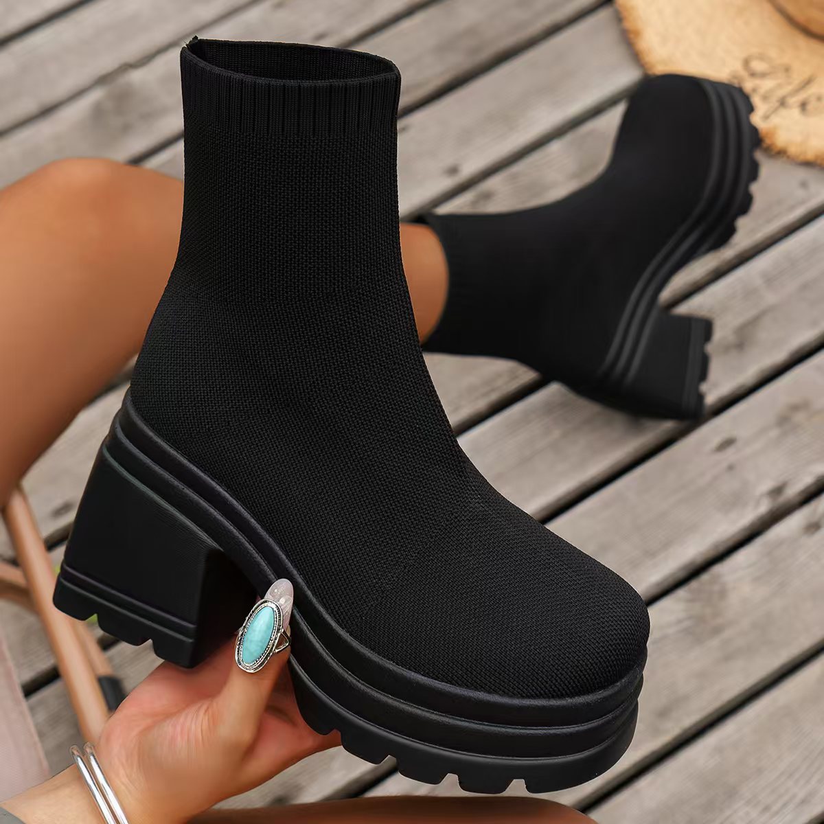 Block Heel Boots