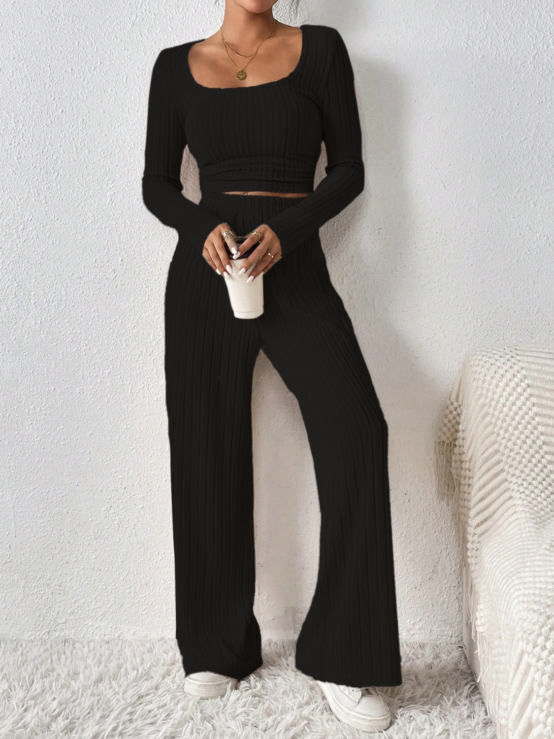 Long Sleeve Top and Pants Set