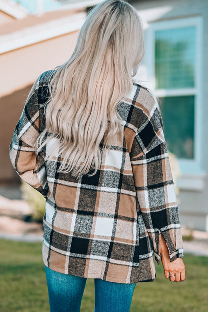 Plaid Buttoned Jacket